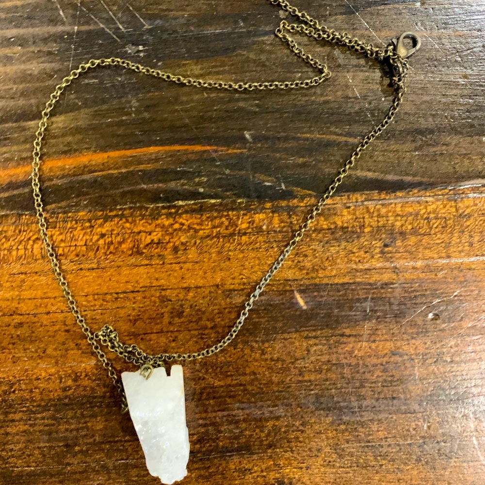 White gemstone necklace
